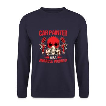 Peintre de carrosserie Mécanicien automobile Peintre de voiture - Sweat-shirt Unisexe - marine - Devant - Alina (178cm) & Michal (187cm)