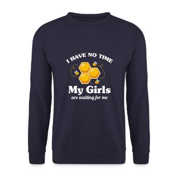 Ruche Apiculture Abeilles Miel Apiculteurs - Sweat-shirt Unisexe - marine - Devant - Alina (178cm) & Michal (187cm)