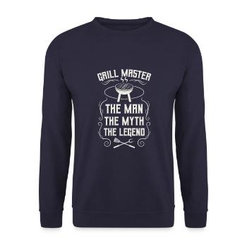 Barbecue Grill Grill Accessoires BBQ Grill Master Grill Grill - Sweat-shirt Unisexe - marine - Devant - Alina (178cm) & Michal (187cm)