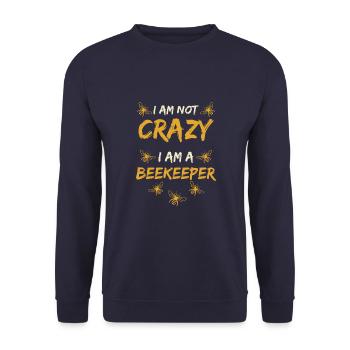 Bienenstock Imkerei Bienen Honig Imker - Unisex Pullover - Navy - Vorne - Alina (178cm) & Michal (187cm)