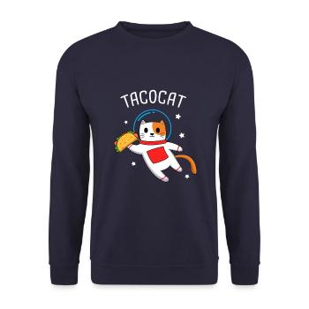 taco cat - Unisex Pullover - Navy - Vorne - Alina (178cm) & Michal (187cm)