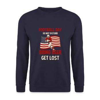 Joueur de football américain Sports American Football - Sweat-shirt Unisexe - marine - Devant - Alina (178cm) & Michal (187cm)