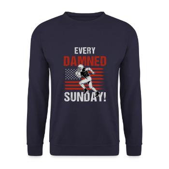 Joueur de football américain Sports American Football - Sweat-shirt Unisexe - marine - Devant - Alina (178cm) & Michal (187cm)