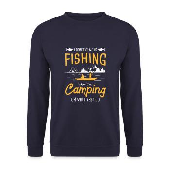Fishing Sport Fishing Fish Fishing Hooks Fishing - Unisex Sweatshirt - navy - Front - Alina (178cm) & Michal (187cm)