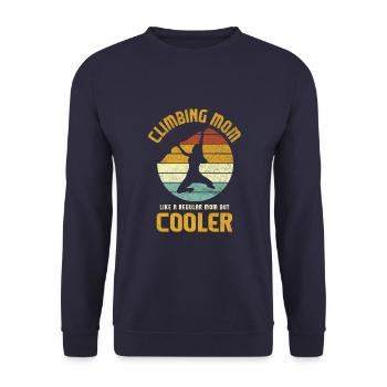 Klettern Klettersport Kletterer Kletterzubehör - Unisex Pullover - Navy - Vorne - Alina (178cm) & Michal (187cm)
