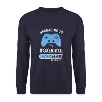 Gamer Père Descendance Bébé Enfant Gamer Joystick - Sweat-shirt Unisexe - marine - Devant - Alina (178cm) & Michal (187cm)