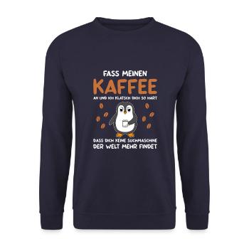 Kaffee Zubehör Koffein Getränk Wachmacher Kaffee - Unisex Pullover - Navy - Vorne - Alina (178cm) & Michal (187cm)