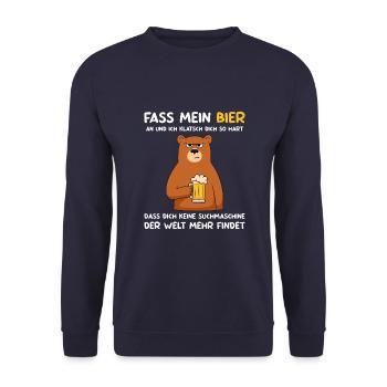 Biertrinker Bierbrauer Mallorca Urlaub Bier - Unisex Pullover - Navy - Vorne - Alina (178cm) & Michal (187cm)