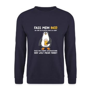 Biertrinker Bierbrauer Mallorca Urlaub Bier - Unisex Pullover - Navy - Vorne - Alina (178cm) & Michal (187cm)