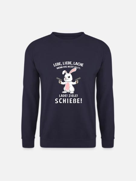 Lebe Liebe Lache Wenn Das Nicht Hilft Lade Ziele - Unisex Pullover - Navy