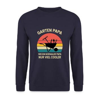 Gartenarbeit Landschaftsgärtner Garten Papa - Unisex Pullover - Navy - Vorne - Alina (178cm) & Michal (187cm)
