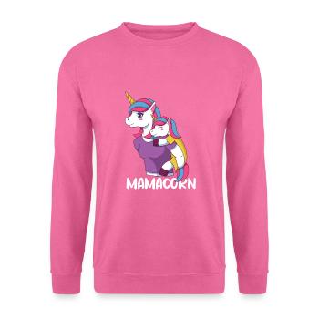 Mamacorn Mama Mère Licorne - Sweat-shirt Unisexe - rose - Devant
