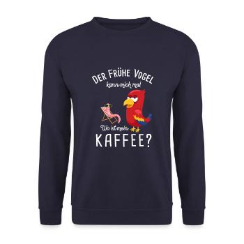 Kaffee Zubehör Koffein Getränk Wachmacher Kaffee - Unisex Pullover - Navy - Vorne - Alina (178cm) & Michal (187cm)