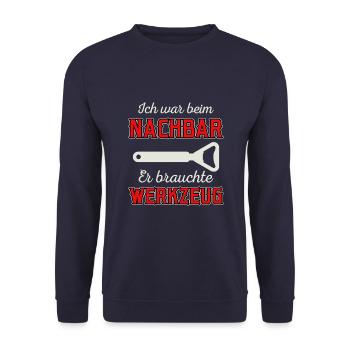 Biertrinker Bierkrug Biertank Bier Tanken - Unisex Pullover - Navy - Vorne - Alina (178cm) & Michal (187cm)