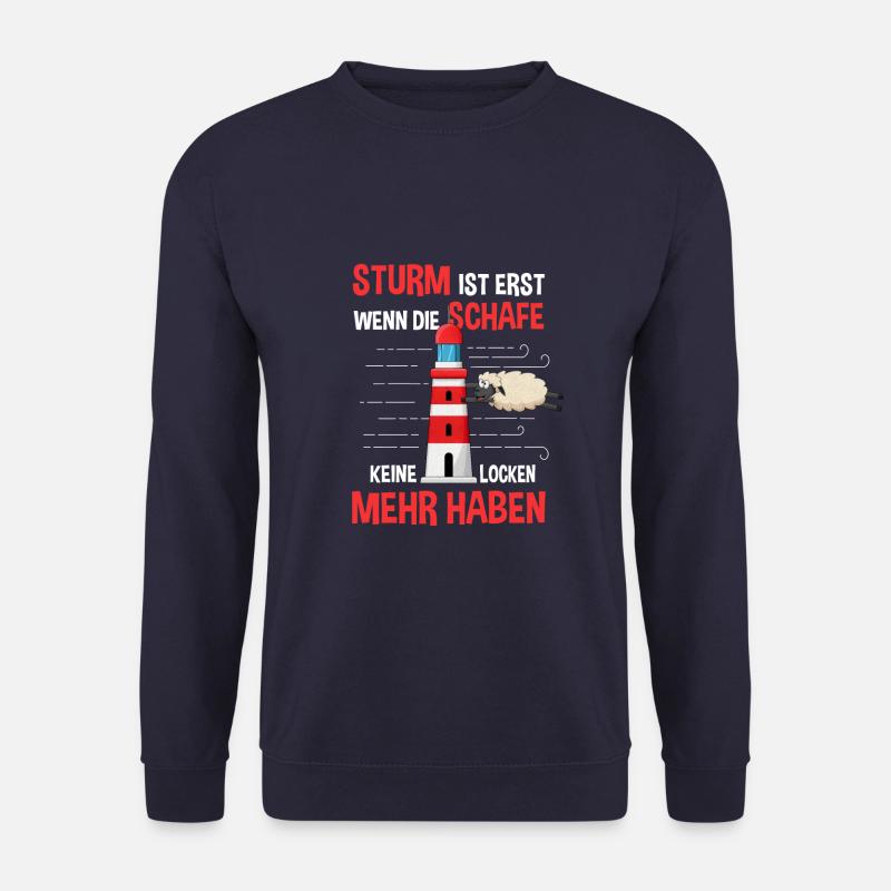 Schafe Landwirt Bauer Windstärke Schaf - Unisex Pullover - Navy