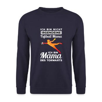 Ich bin nicht irgendeine Fußball Mama - Unisex Pullover - Navy - Vorne - Alina (178cm) & Michal (187cm)