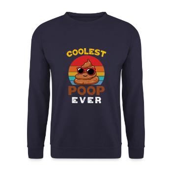 Caca Drôle Dicton Toilettes Le Caca Le Plus Cool Jamais - Sweat-shirt Unisexe - marine - Devant - Alina (178cm) & Michal (187cm)