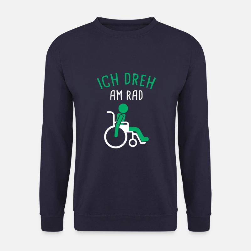 Rollifahrer Menschen Mit Behinderung Rollstuhl - Unisex Pullover - Navy