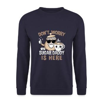 Kaffee Zubehör Koffein Getränk Wachmacher Kaffee - Unisex Pullover - Navy - Vorne - Alina (178cm) & Michal (187cm)