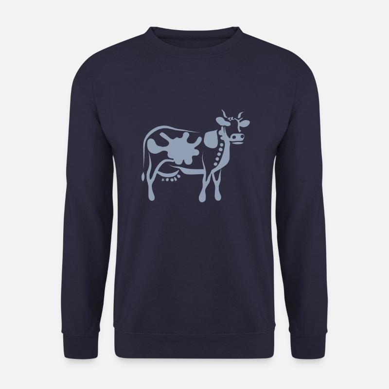 Cow Art Abstract - Unisex Sweatshirt - navy