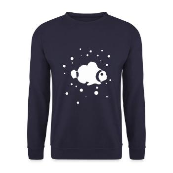 Fish Aquarium Marine Nature Conservation - Unisex Sweatshirt - navy - Front - Alina (178cm) & Michal (187cm)