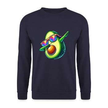 Lunettes de soleil Cool Avocado Dab Arc-en-ciel - Sweat-shirt Unisexe - marine - Devant - Alina (178cm) & Michal (187cm)