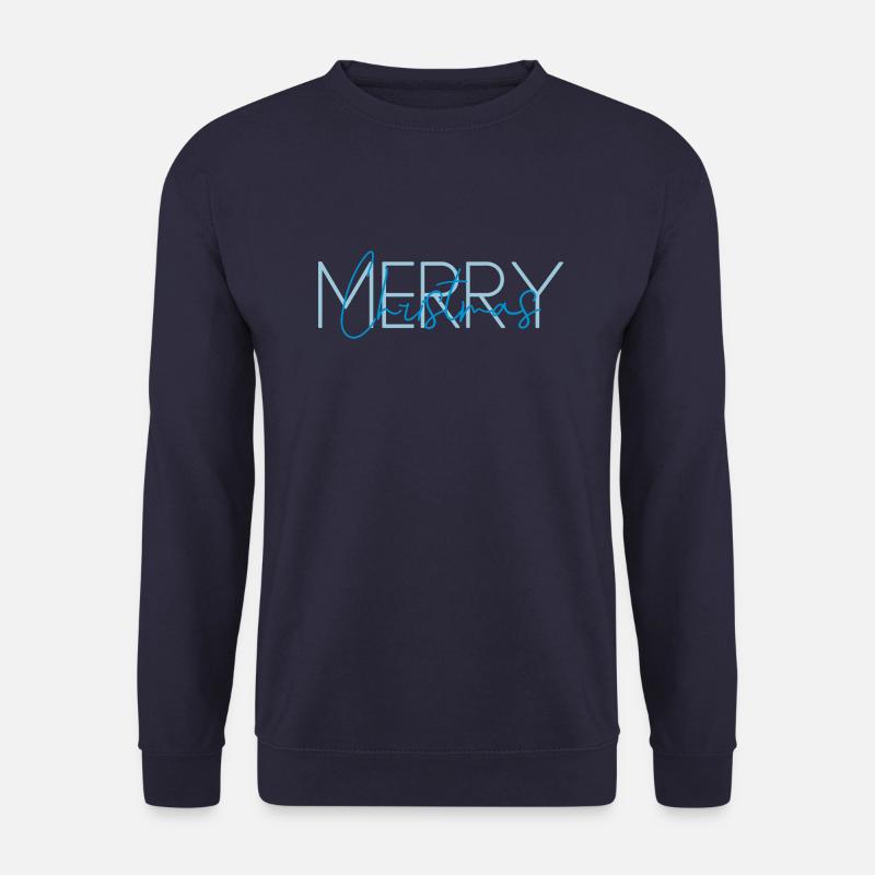 Merry Christmas - Frohe Weihnachten - Merry Xmas - Unisex Pullover - Navy
