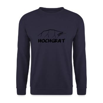 Hochgrat Allgäu Nagelfluh Alpen Berg Oberstaufen - Unisex Pullover - Navy - Vorne - Alina (178cm) & Michal (187cm)