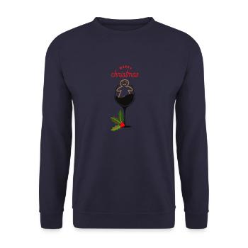 Weihnachten - Unisex Pullover - Navy - Vorne - Alina (178cm) & Michal (187cm)