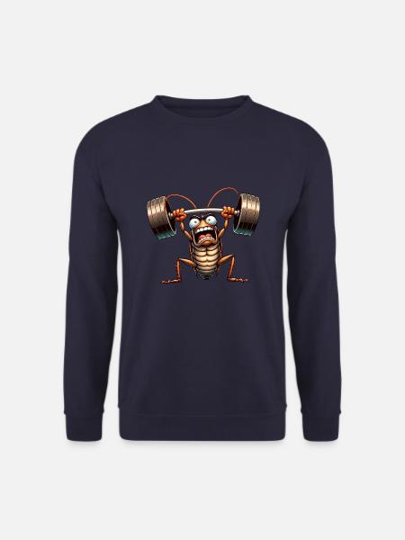 Kakerlake Gewichtheber Hantel Training Workout - Unisex Pullover - Navy