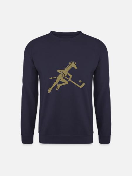 Giraffe Eishockey Silhouette Minimalistisch - Unisex Pullover - Navy
