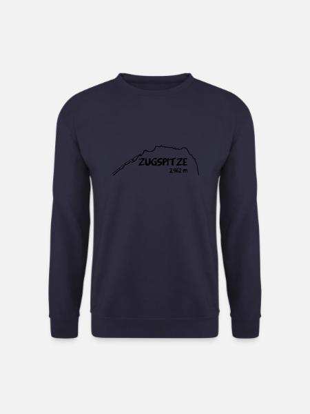 Zugspitze Silhouette Wandern Berge Kontur - Unisex Pullover - Navy