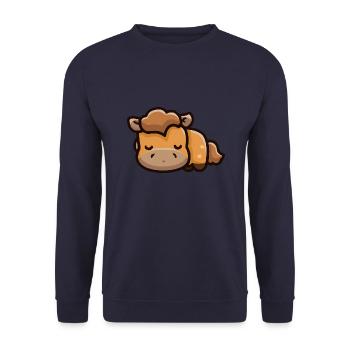 Joli cheval dort - Sweat-shirt Unisexe - marine - Devant - Alina (178cm) & Michal (187cm)
