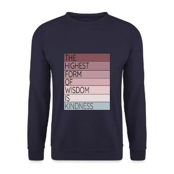 Forme de sagesse inspirante de gentillesse - Sweat-shirt Unisexe - marine - Devant - Alina (178cm) & Michal (187cm)