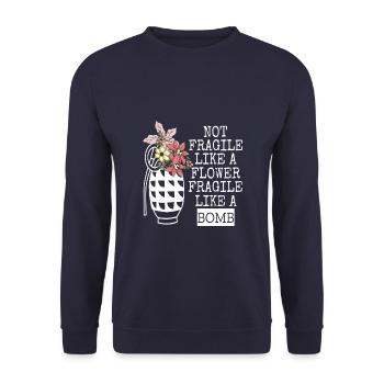 Funny Like a Bomb - Unisex Pullover - Navy - Vorne - Alina (178cm) & Michal (187cm)