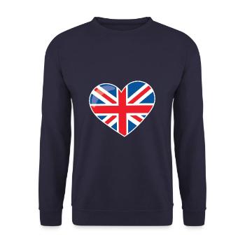 LONDON - Unisex Pullover - Navy - Vorne - Alina (178cm) & Michal (187cm)