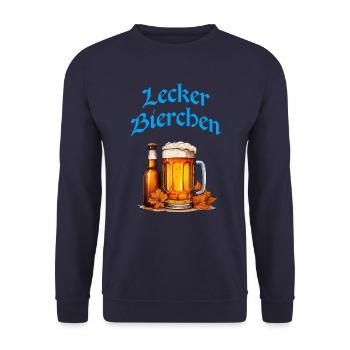 Delicious beer article - Unisex Sweatshirt - navy - Front - Alina (178cm) & Michal (187cm)