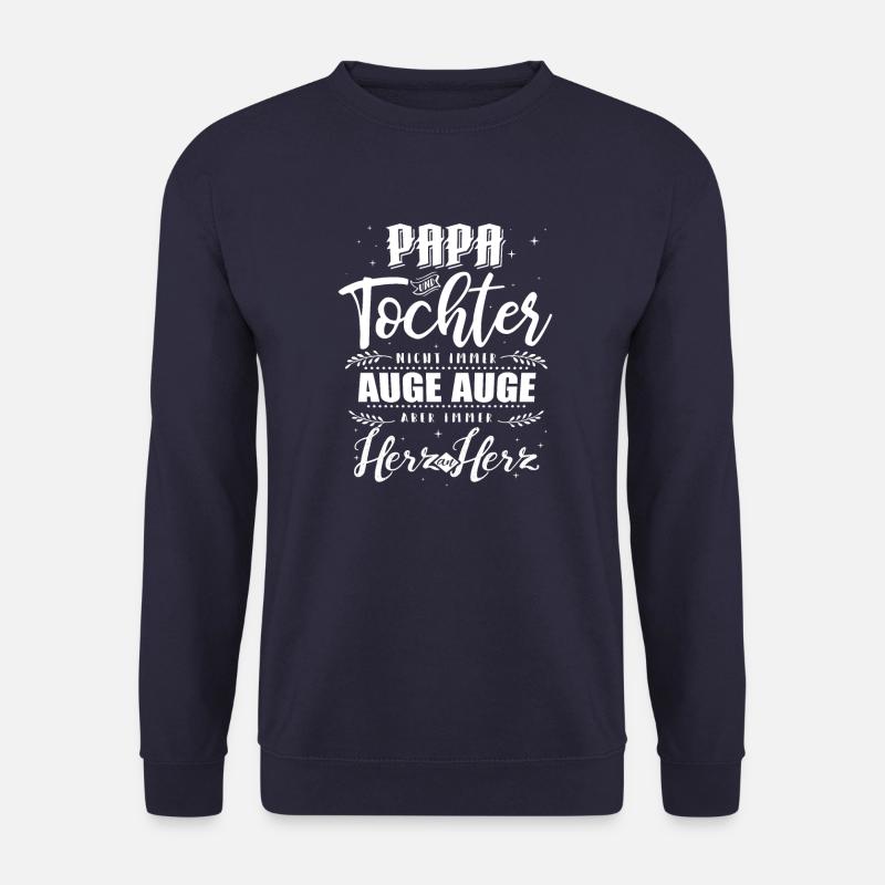 Papa und Tochter immer Herz an Herz - Unisex Pullover - Navy