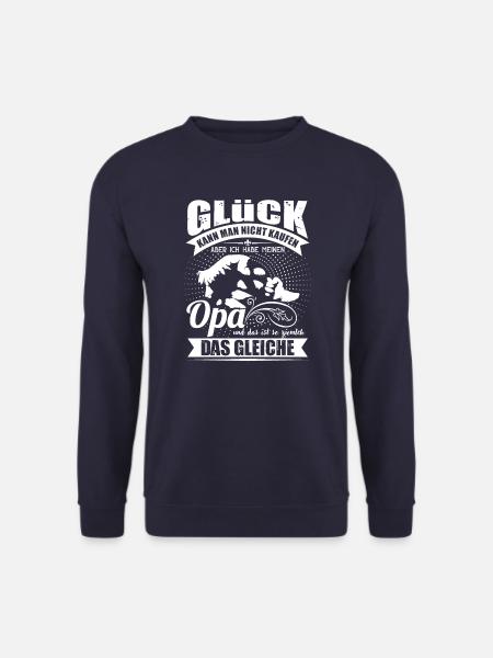 Familie Opa Enkel Glück kann man nicht kaufen - Unisex Pullover - Navy