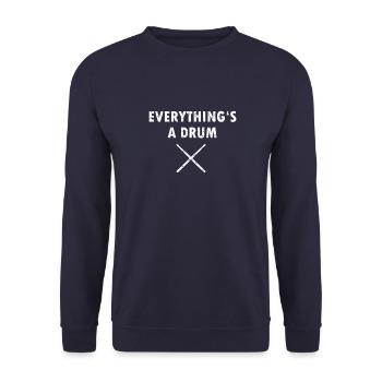 Everything is a drum - Unisex Sweatshirt - navy - Front - Alina (178cm) & Michal (187cm)