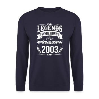 19th birthday 2003 - Unisex Sweatshirt - navy - Front - Alina (178cm) & Michal (187cm)