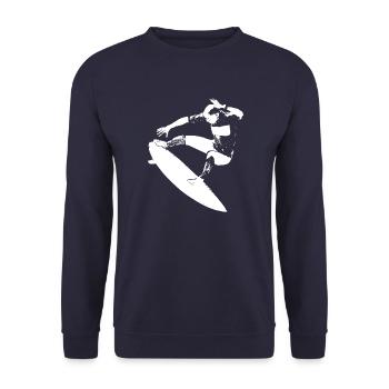 Surf surf surf - Sweat-shirt Unisexe - marine - Devant - Alina (178cm) & Michal (187cm)
