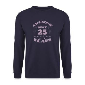 Génial depuis 25 ans 25ème anniversaire Femmes - Sweat-shirt Unisexe - marine - Devant - Alina (178cm) & Michal (187cm)