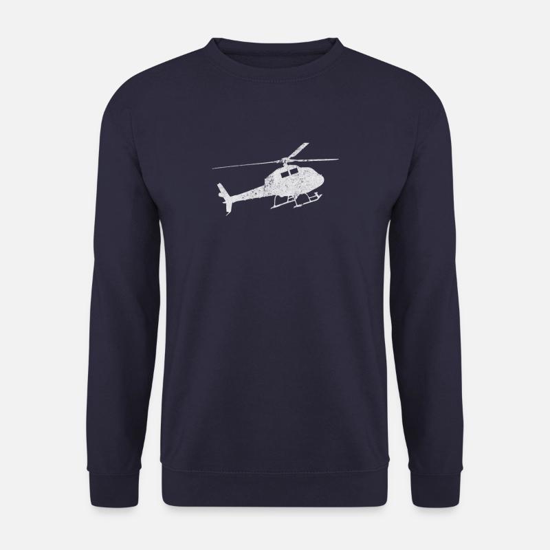 Black Helicopter Design - Unisex Sweatshirt - navy