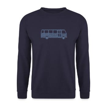 Bus Bus Driver School Bus Driver Design - Unisex Sweatshirt - navy - Front - Alina (178cm) & Michal (187cm)