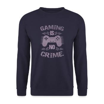 Gaming Shirt Gaming n’est pas un crime Chemise pour hommes - Sweat-shirt Unisexe - marine - Devant - Alina (178cm) & Michal (187cm)