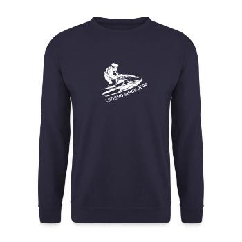 Legendary Jet Ski Driver Birthday Vintage - Unisex Sweatshirt - navy - Front - Alina (178cm) & Michal (187cm)