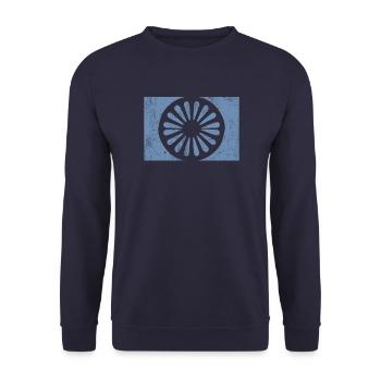 Rome Romni Roma Drapeau Fier Rome - Sweat-shirt Unisexe - marine - Devant - Alina (178cm) & Michal (187cm)