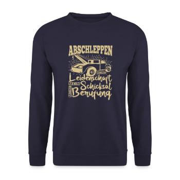 Abbschleppen Leidenschaft Schicksal - Unisex Pullover - Navy - Vorne - Alina (178cm) & Michal (187cm)