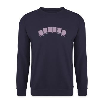 Buch Bücher lesen - Unisex Pullover - Navy - Vorne - Alina (178cm) & Michal (187cm)